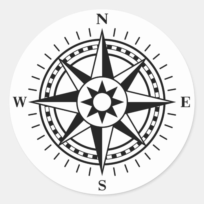 white compass