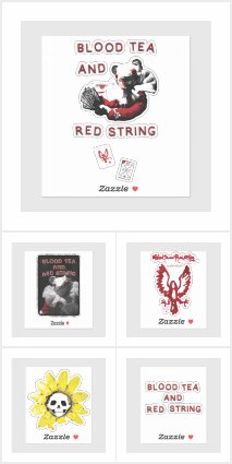 Stickers: Blood Tea and Red String 