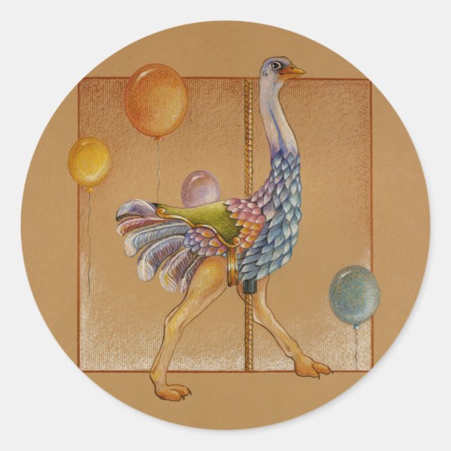 Stickers - Carousel Ostrich (Front)