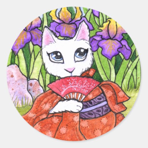 Stickers Cat Geisha Fairy Fantasy by Ann Howard