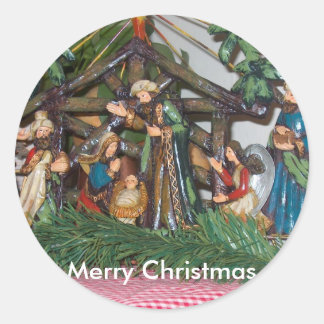 Stickers/Christmas/Nativity Classic Round Sticker
