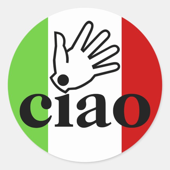 Stickers ciao w/ hand wave Letter Envelope Seals (Front)