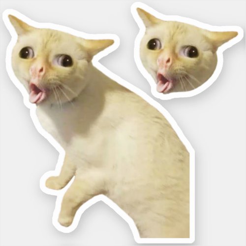 Stickers Coughing Cat Meme