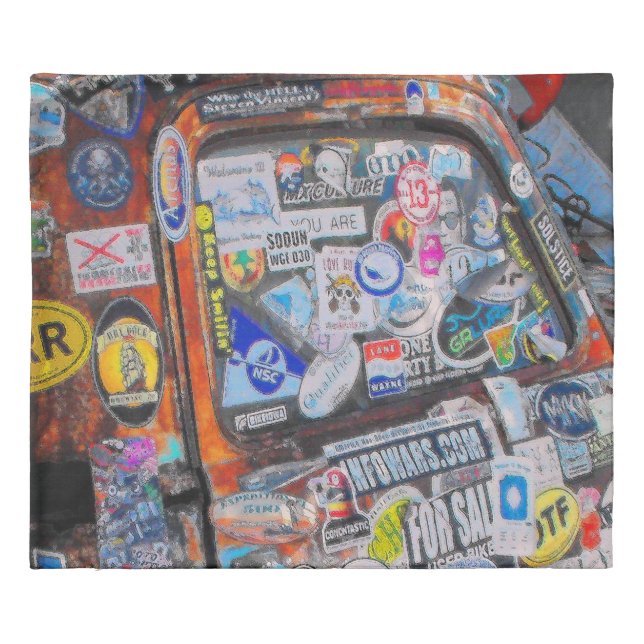 Stickers Duvet Cover (Back)