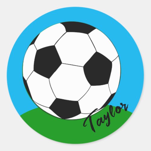 Stickers for Soccer fans Monogrammed  Football