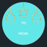 Stickers "Glittered Star & Dreidel" Happy Chanukah<br><div class="desc">Hanukkah/Holiday stickers, personalize. Happy Chanukah "Hanging Glittered Star and Dreidels." Choose from 1 1/2" and 3" stickers. Personalize by deleting and replacing text with your own message. Choose your favorite font size, style, and color. Background color can be changed by selecting a different color from color swatches. Thanks for stopping...</div>