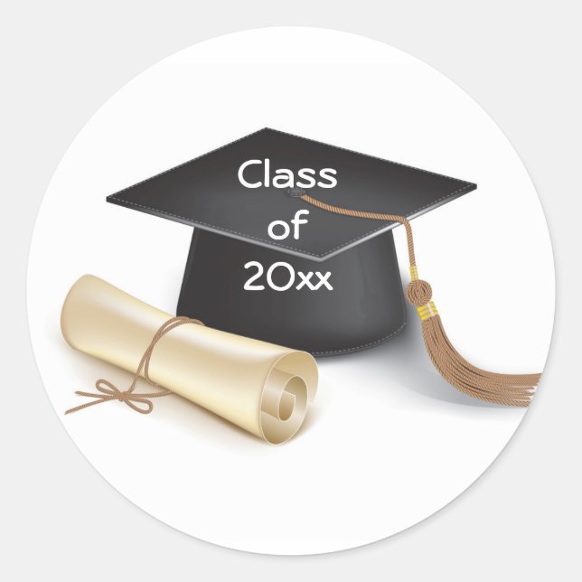 Stickers/Grauduation Class of 20xx Classic Round Sticker (Front)