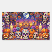Stickers Halloween day of the dead