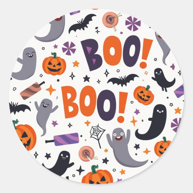 Stickers (Halloween pattern) (Front)