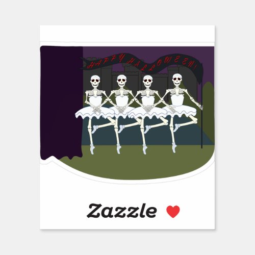 Stickers Halloween skeleton