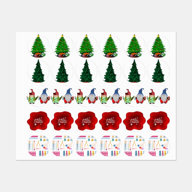 Stickers happy Christmas light (Sheet)