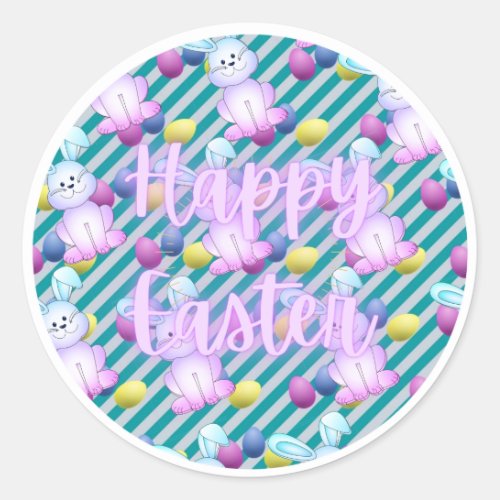 Stickers_Happy Easter_Glossy Round sticker