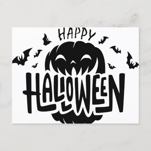 Stickers happy Halloween Postcard