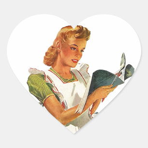 Stickers Hearts Vintage Homemaker Kitchen Cooking