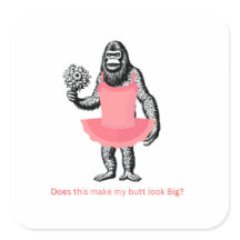 Stickers, humorous, whimsy, bigfoot, funny,