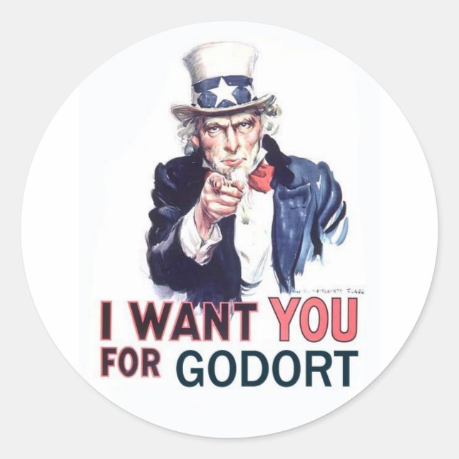 Stickers - I Want You for GODORT (Front)
