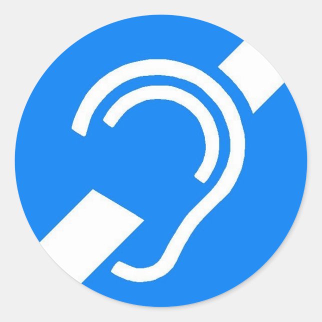 Stickers International Symbol for the Deaf (Front)