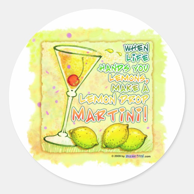 Stickers - Lemon Drop Martini (Front)