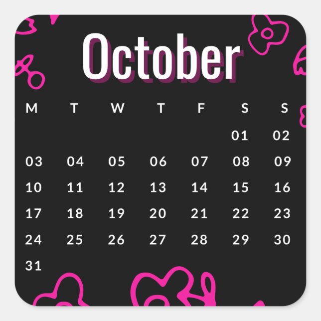 Stickers Month of the Year - October (S'D) (Front)