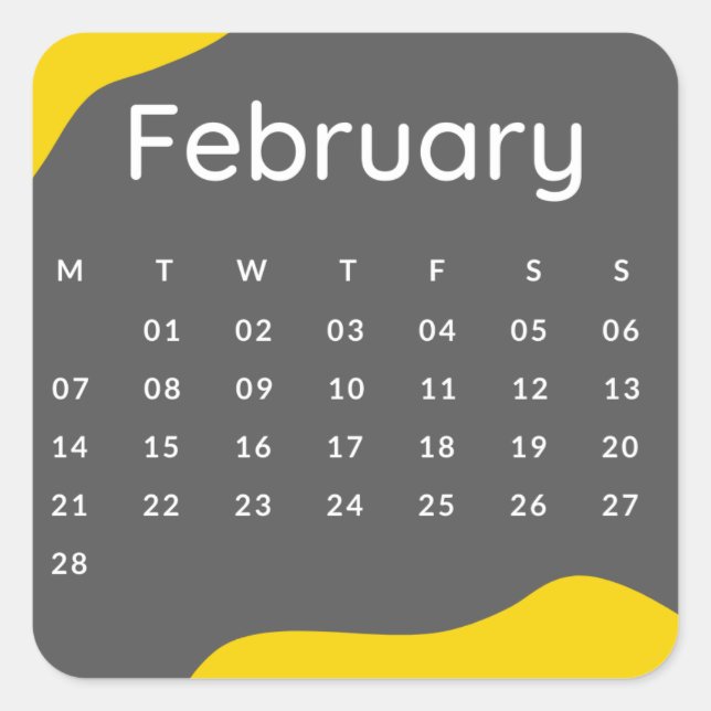 Stickers Month of Year - February (E'S) (Front)