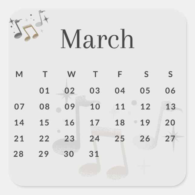 Stickers month of year - March (S'I) *2022 (Front)