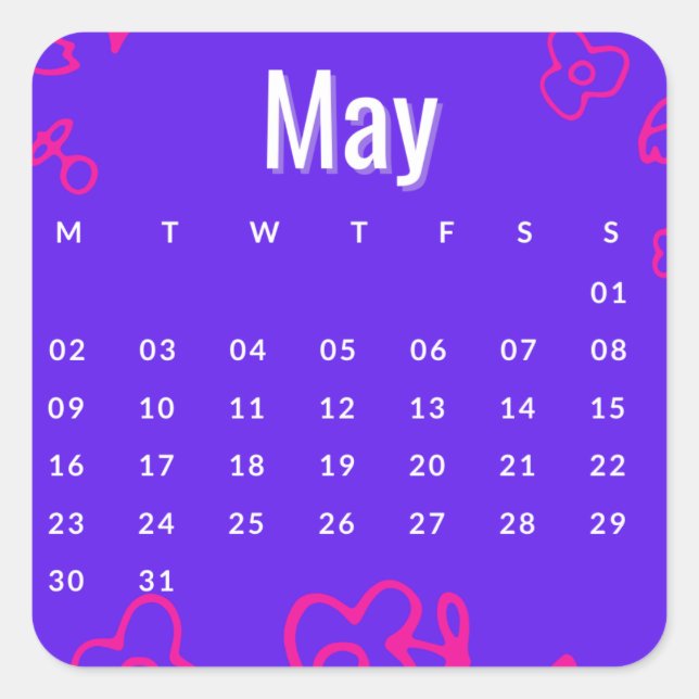 Stickers Month of Year - May (S'C) (Front)