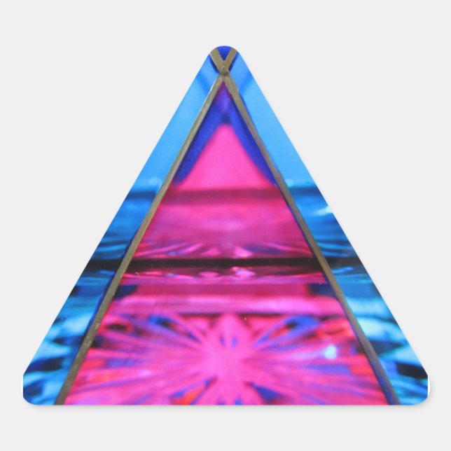 Stickers--Murano Glass Pink Triangle Sticker (Front)