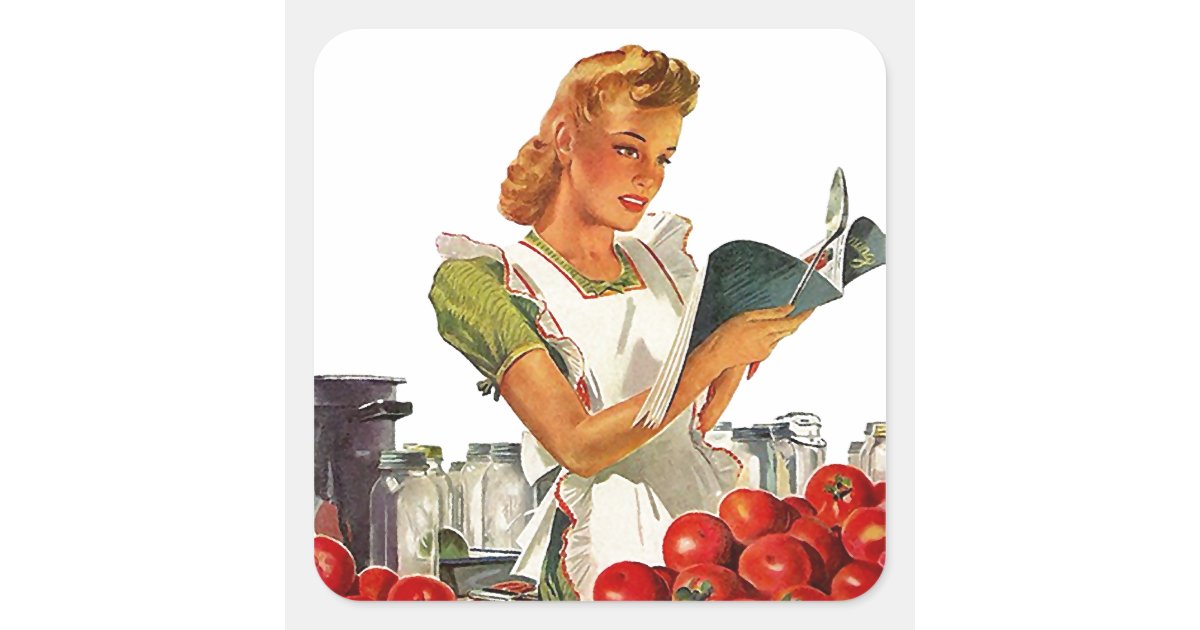 Stickers Notes Canning Jar Square Gifts Kitchen | Zazzle