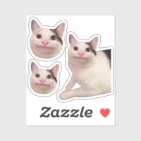 Polite cat meme, funny cat meme Sticker for Sale by ElevenGraphics