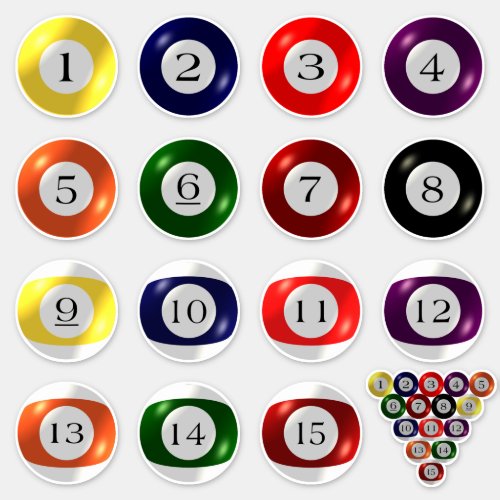 Stickers _ Pool Balls