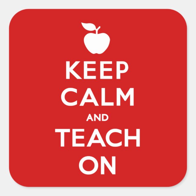 Stickers Proclaim Keep Calm and Teach On Stickers (Front)