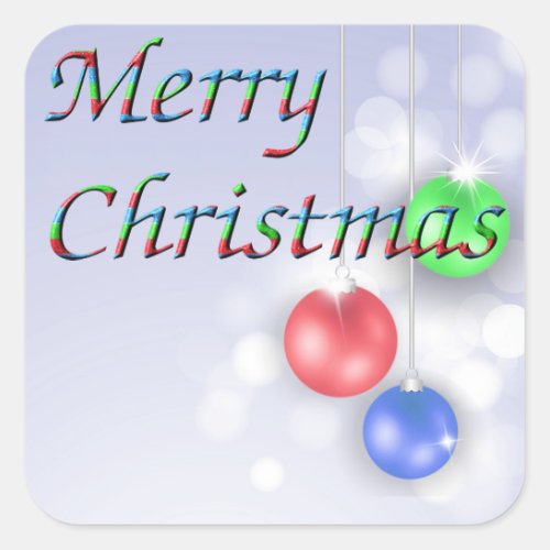 Stickers _ Red Green Blue Ornaments