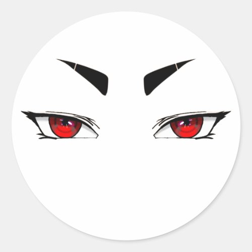 Stickers red sharp eyes