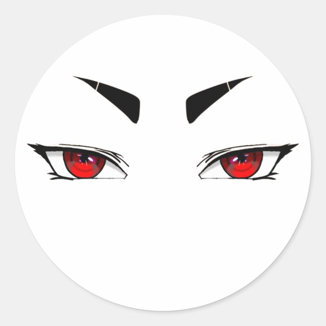 Stickers red sharp eyes  (Front)