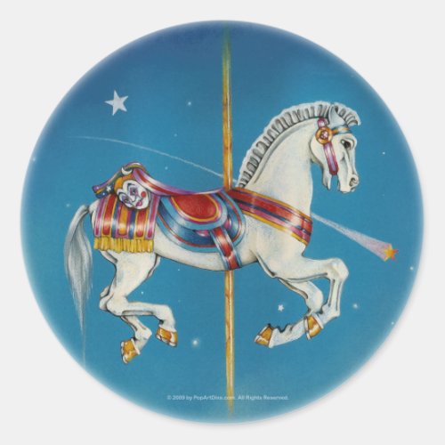 Stickers _ Red White and Blue Carousel Horse