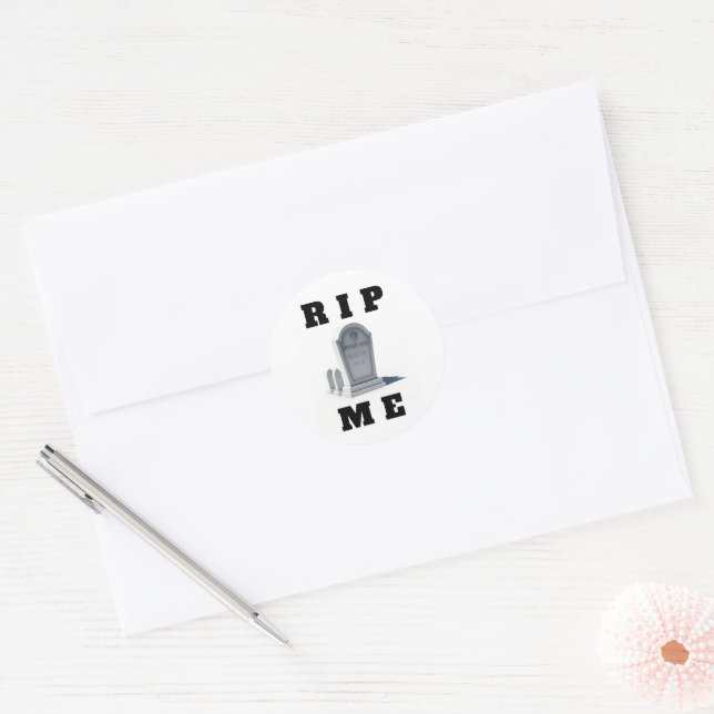 Stickers RIP ME funny black and white meme humor  (Envelope)