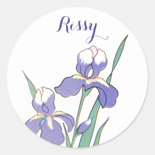 Stickers Round Dot Iris Nickname Rissy Custom Seal