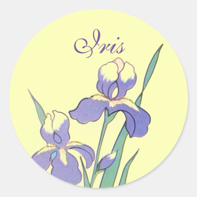 Stickers Round Dot Iris Personalized Custom Seals (Front)