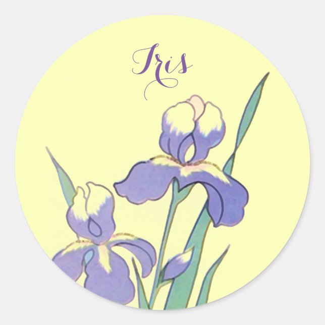 Stickers Round Dot Iris Personalized Custom Seals (Front)