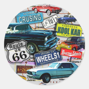Stickers - Route 66_Classic Cars