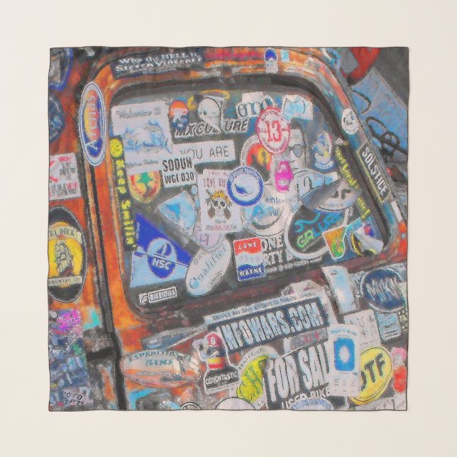 Stickers Scarf (Front)