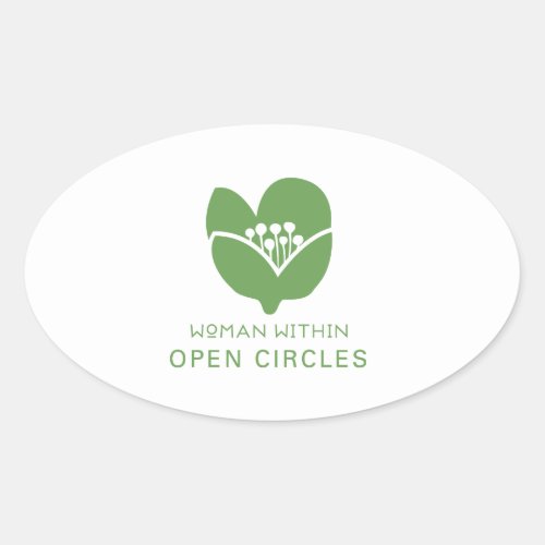 Stickers sheet of Woman within Open Circles