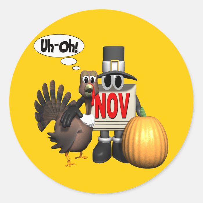 Stickers   Thanksgiving Turkey