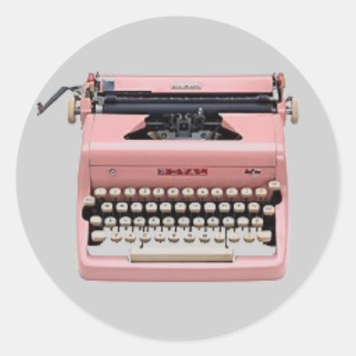 Stickers _ Vintage Pink Typewriter
