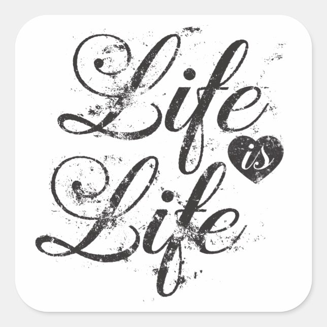 Stickers Vintage Quote about Life (Front)