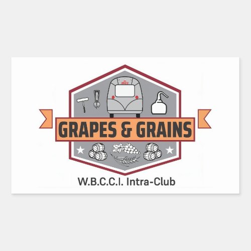 Stickers_WBCCI Grapes  Grains Logo Rectangular Sticker