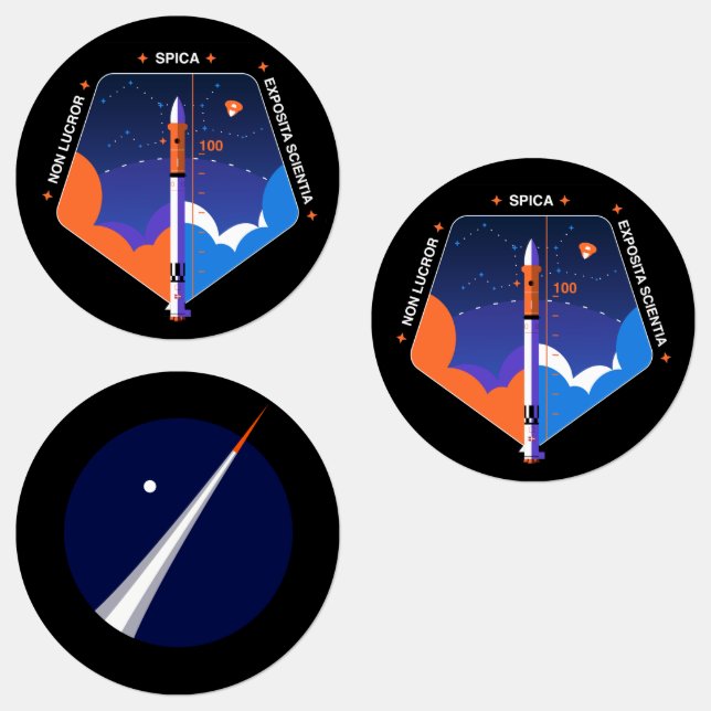 Stickers with copsub and Spica Mission Patch (Group)