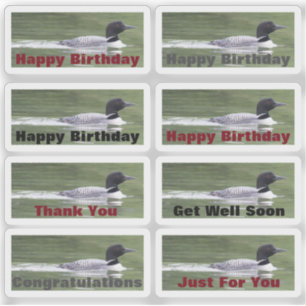 Stickers With Loons and Text To Personalize
