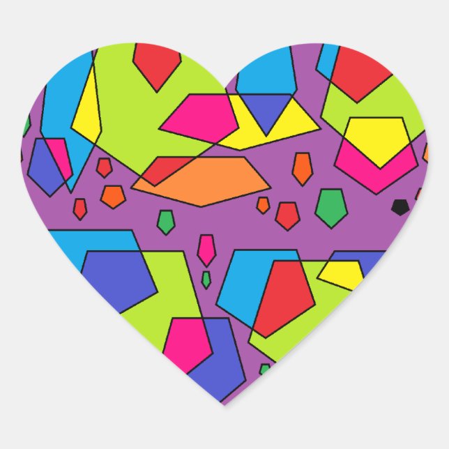 Stickers with multi colored patterns (Front)