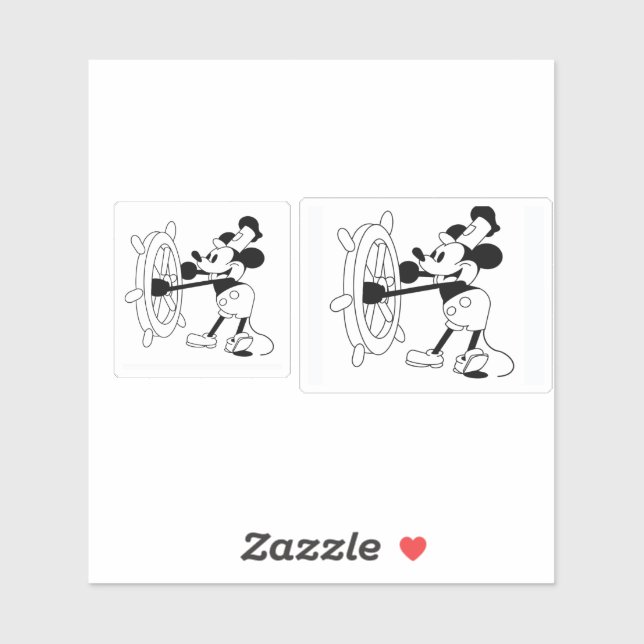 Stickers with Steamboat Willie design  (Sheet)